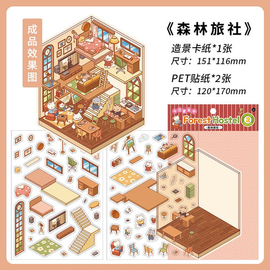 InfeelMe 本日営業中 第2弾|選べる4種|大判3Dシーンステッカー