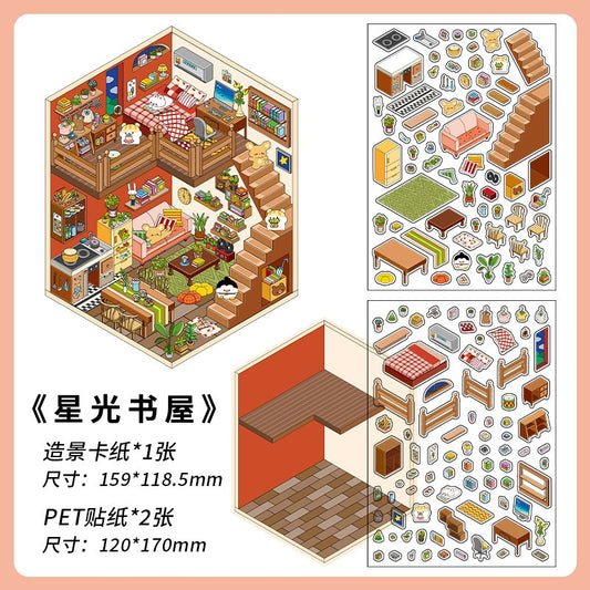 InfeelMe わたしの小屋 第1弾｜選べる4種｜2.5Dシーンステッカー