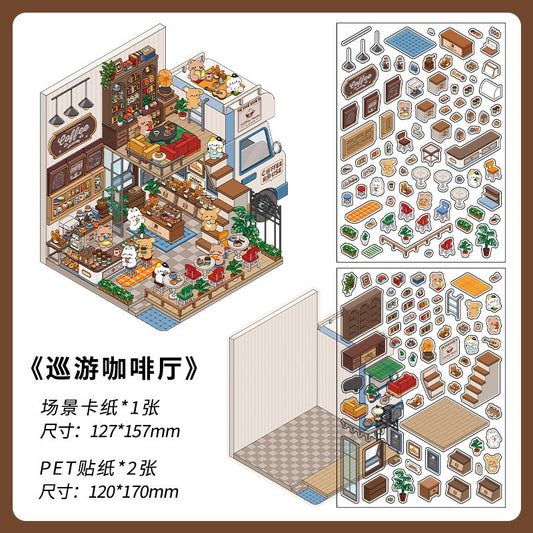 InfeelMe 本日営業中 第6弾｜選べる4種｜大判3Dシーンステッカー