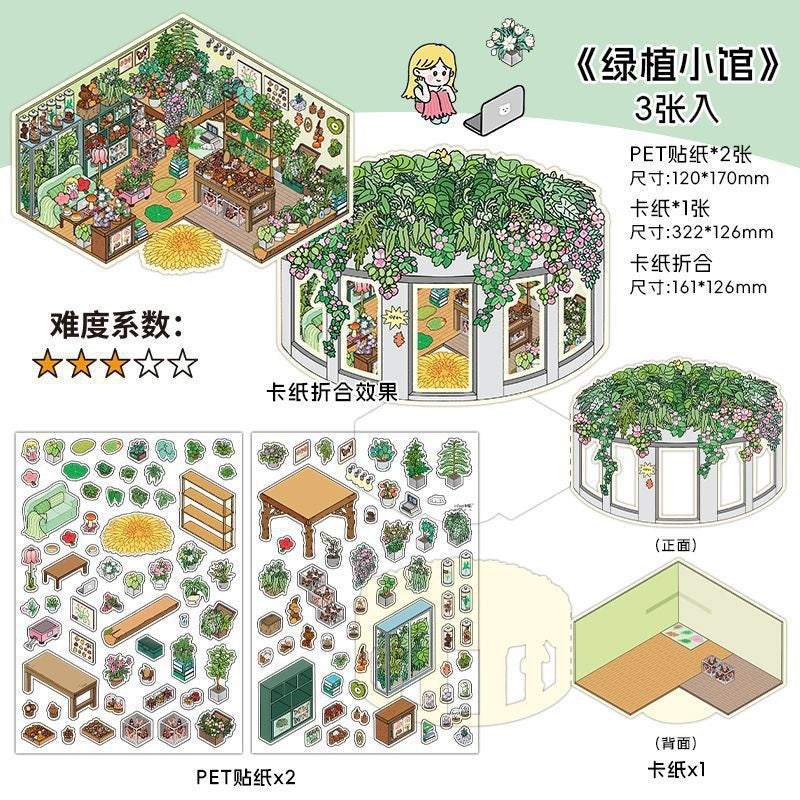 InfeelMe 本日営業中 第18弾｜選べる4種｜大判3Dシーンステッカー
